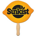 Lemon/Lime Stock Shape Fan w/ Wooden Stick